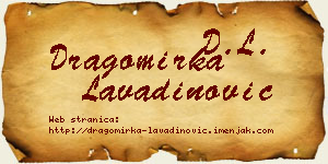 Dragomirka Lavadinović vizit kartica